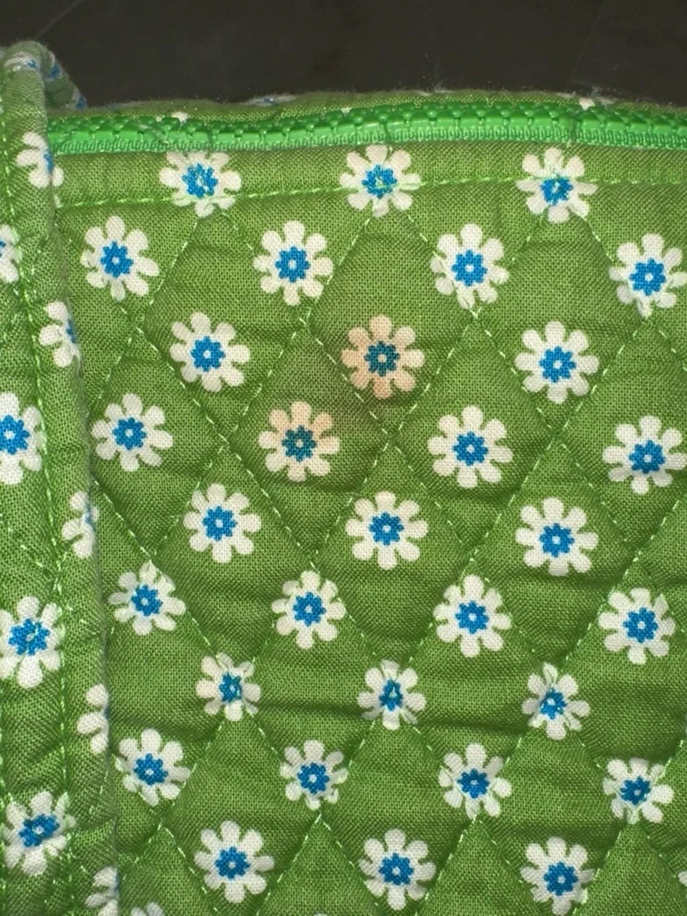 Vera Bradley Green Quilted Floral Paisley Tote